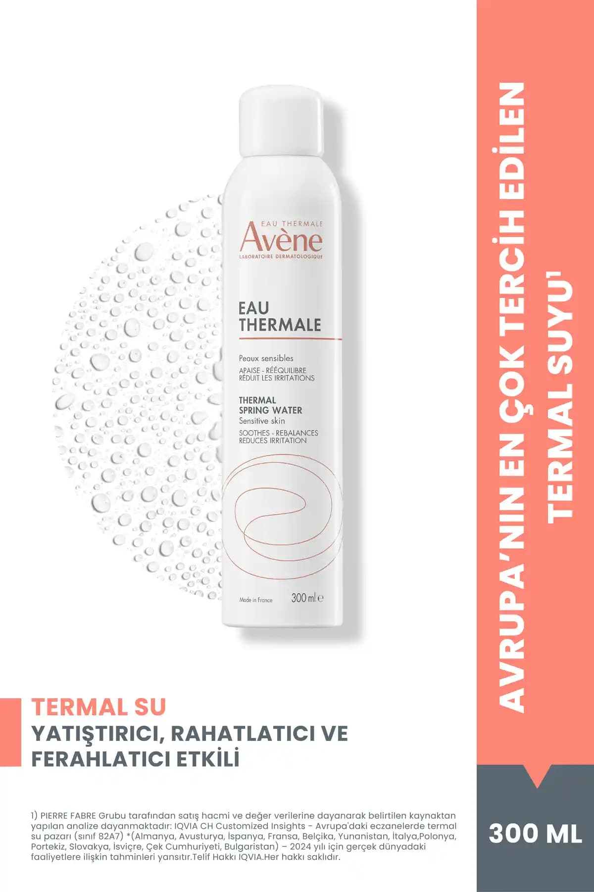 Avène Yatıştırıcı, Rahatlatıcı ve Ferahlatıcı Termal Su 300 ml - Hassas Ciltler İçin