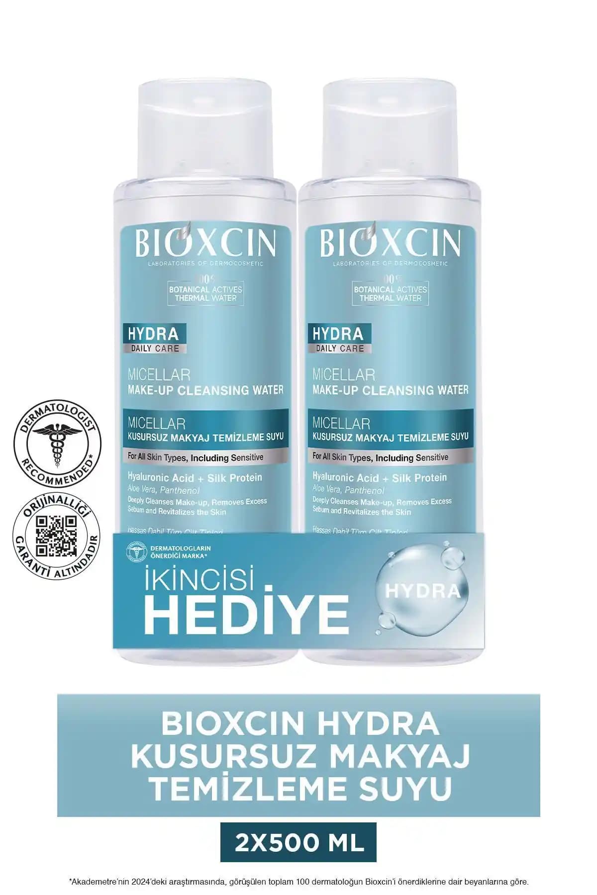 Bioxcin Hydra Micellar Makyaj Temizleme Suyu 500 ml ile Derin ve Hassas Cilt Temizliği