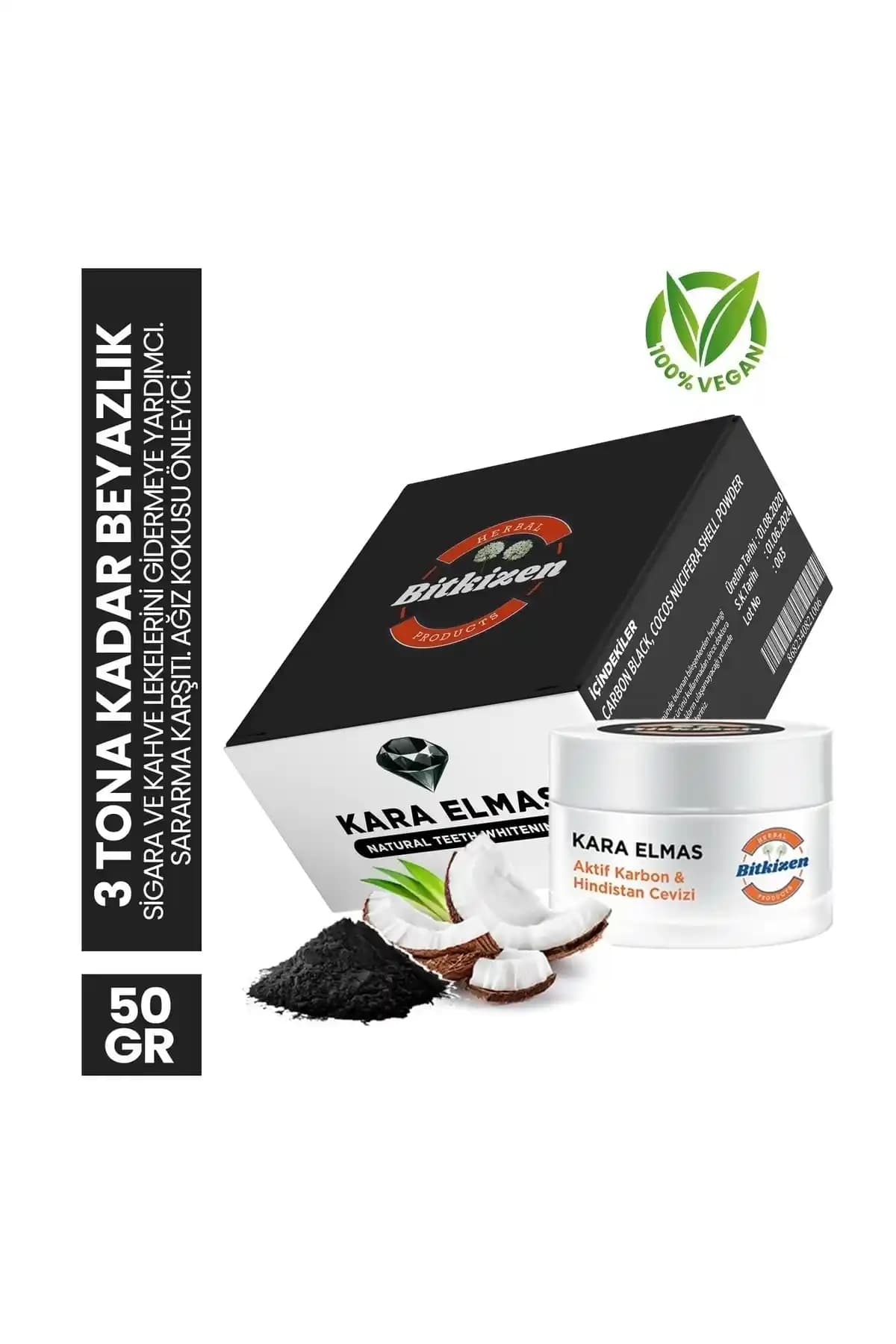 BİTKİZEN Aktif Karbon Diş Beyazlatma Tozu: Doğal ve Etkili Diş Beyazlatma Çözümü