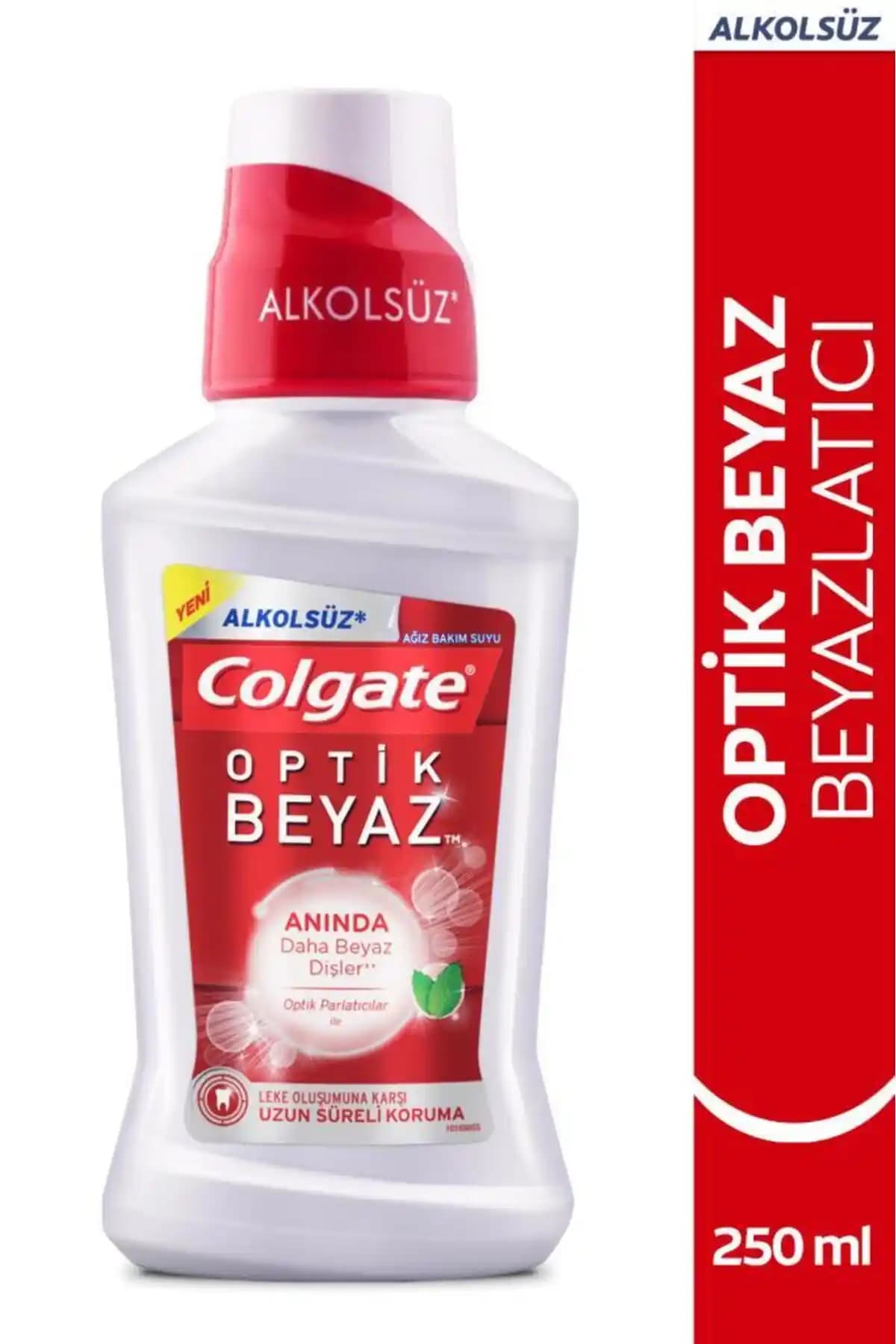 Colgate Optic White Beyazlatıcı Ağız Bakım Suyu 250 ml - Alkolsüz ve Ferahlatıcı