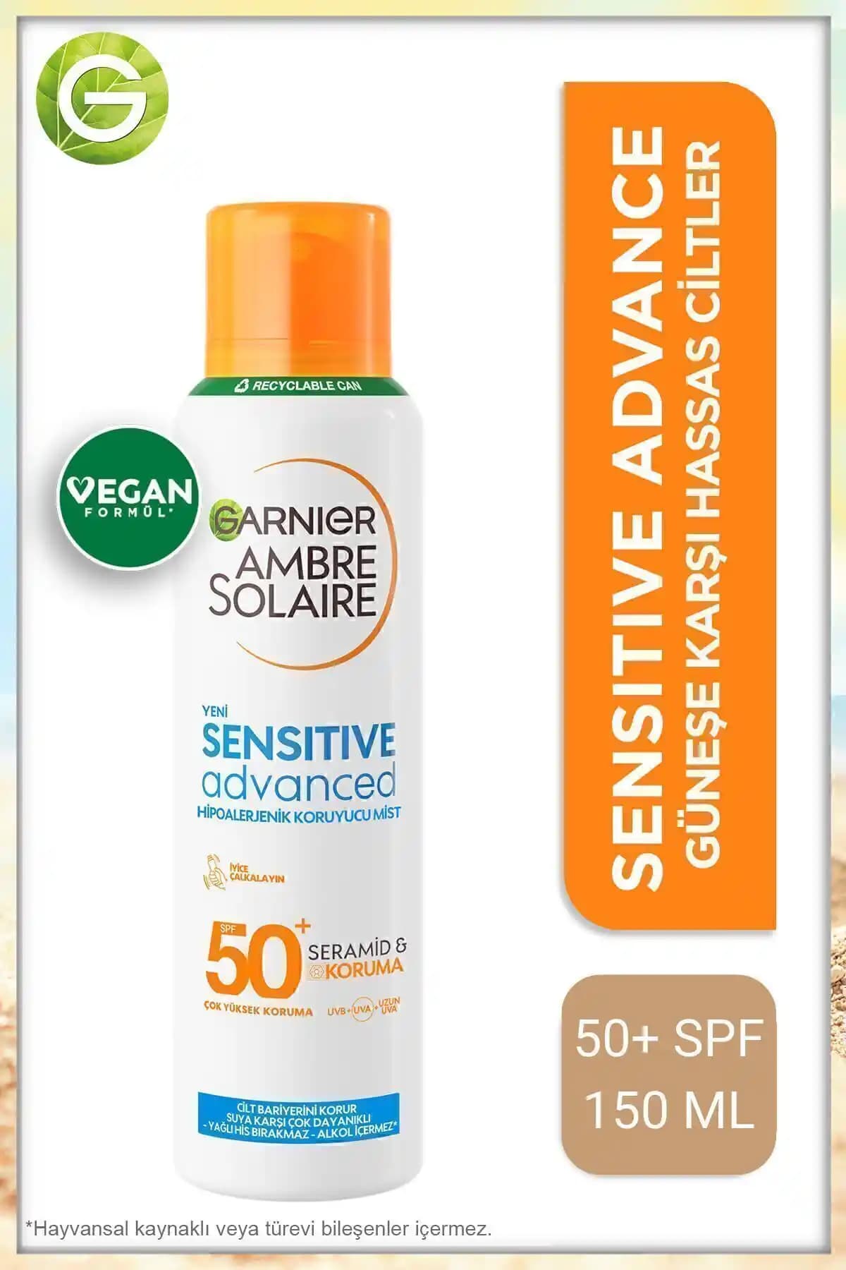 Garnier Ambre Solaire Hassas Ciltler İçin SPF 50 Güneş Koruyucu Sprey İncelemesi
