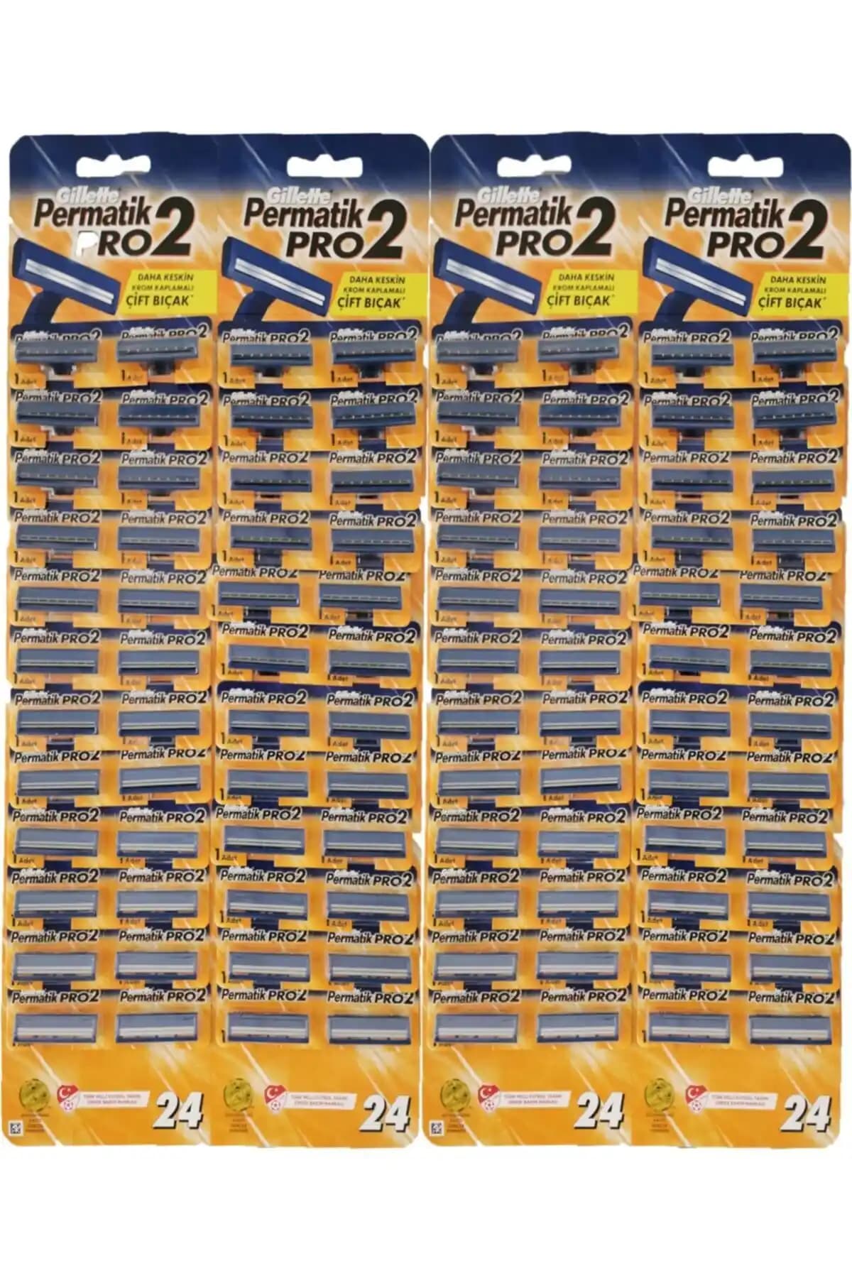 Gillette Permatik Pro2 Kartela 96'lı: Pratik ve Etkili Üç Bıçaklı Tıraş Çözümü