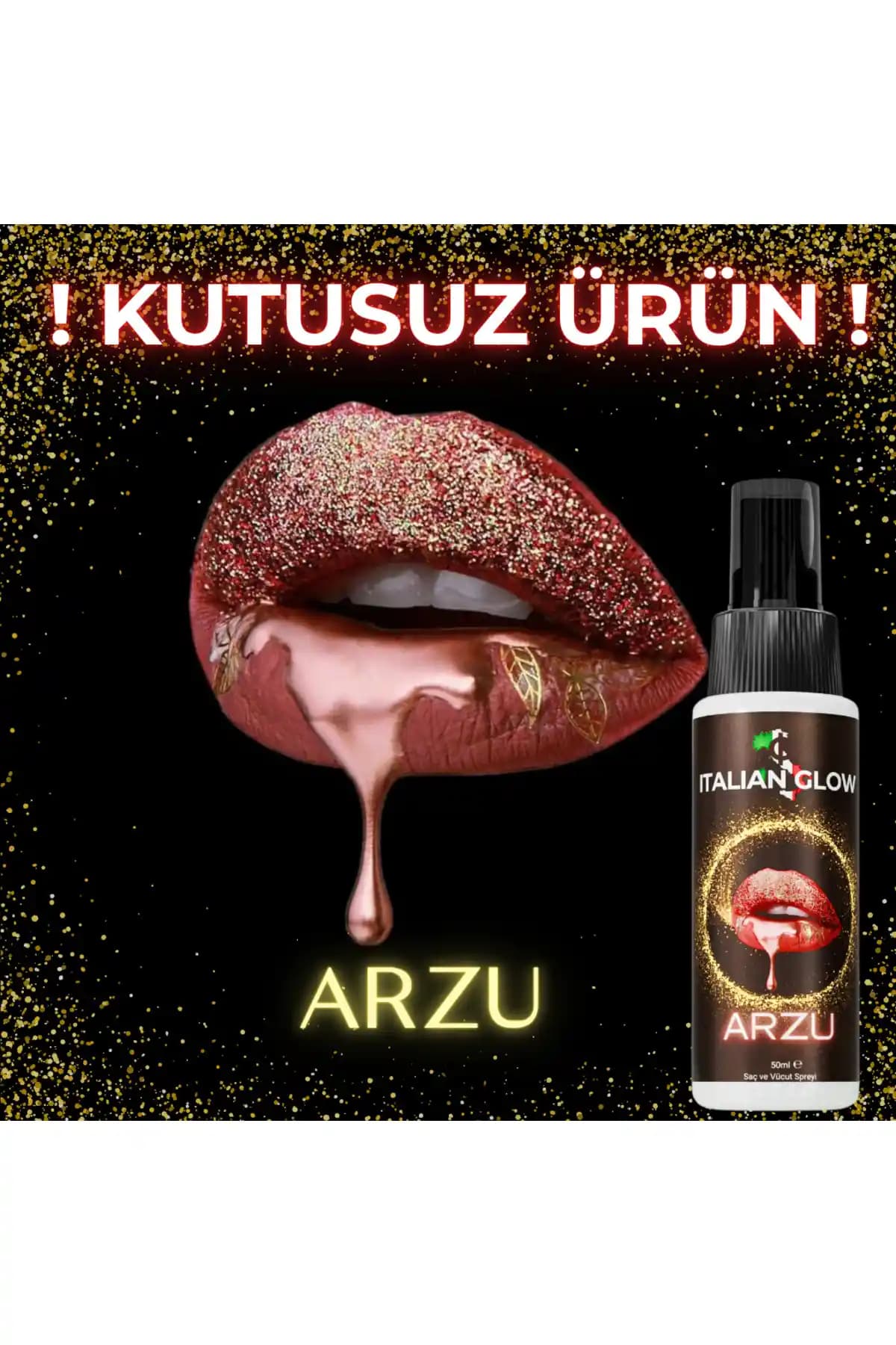 ItalianGlow Feromon Yağlı Saç ve Vücut Gold Simli Sprey ile Işıltılı ve Kalıcı Bakım