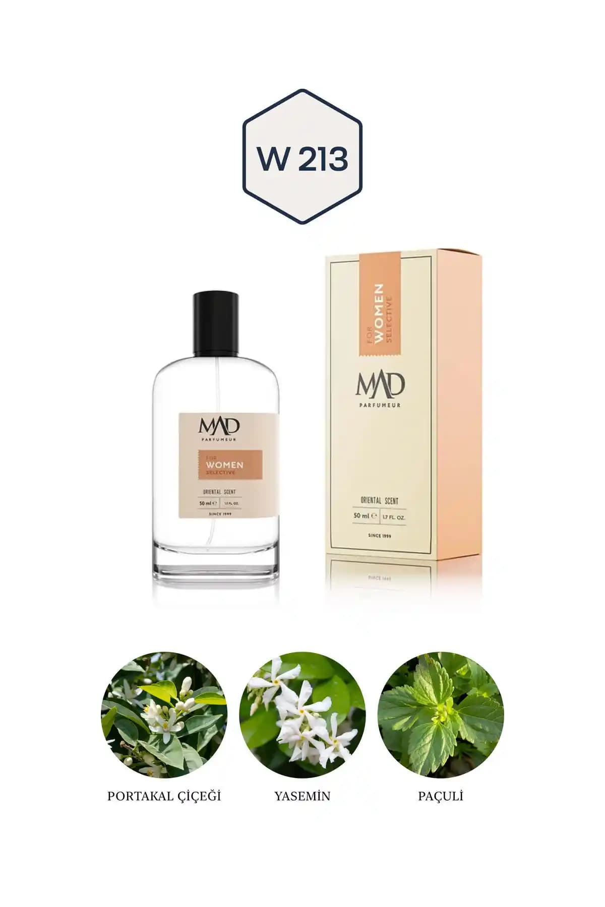 Mad Parfüm Mad W213 Selective 50 ml Kadın Parfümü Aromatik ve Kalıcı Koku Deneyimi