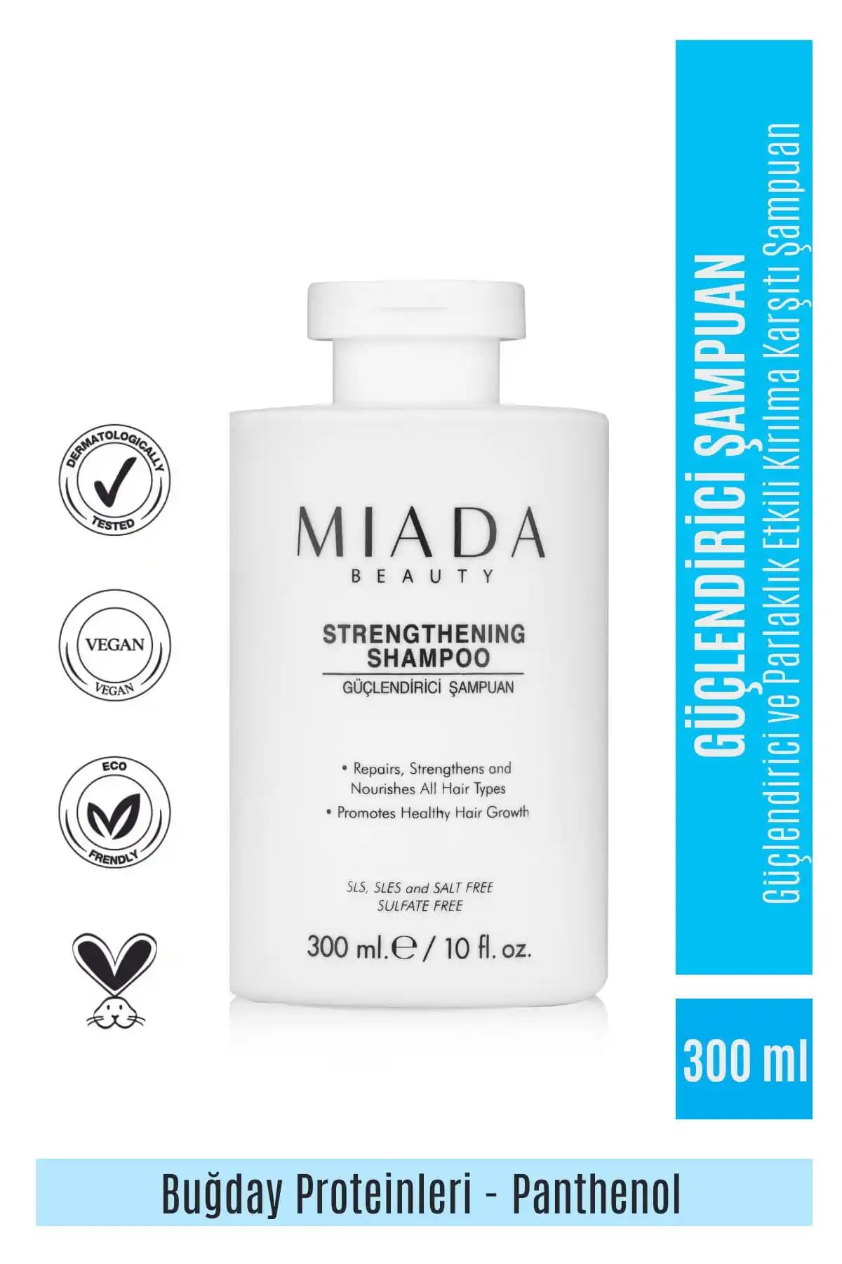 Miada Beauty Güçlendirici Şampuan 300 ml - Saçları Besleyip Kırılmayı Önler