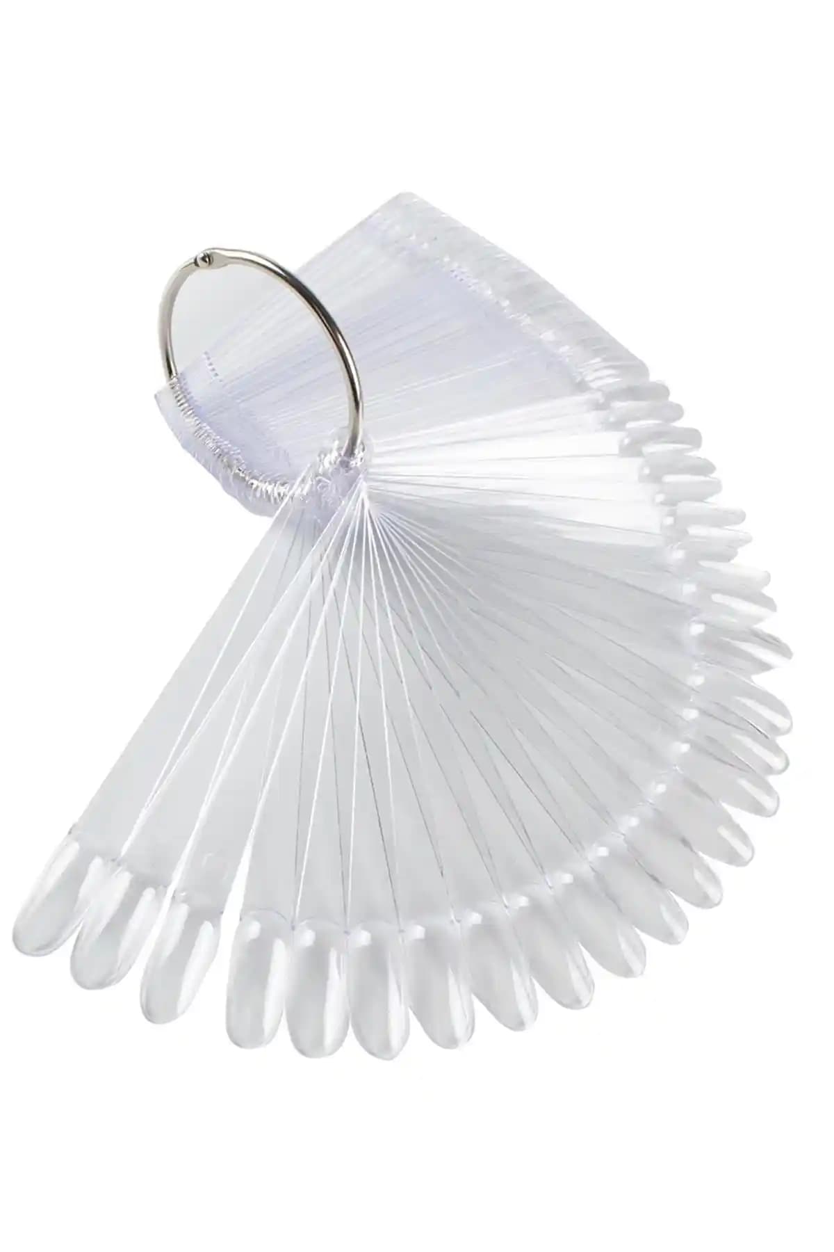 MOZIUR An-8 50'li Şeffaf Badem Anahtar Kartela ile Oje Renklerini Düzenleyin