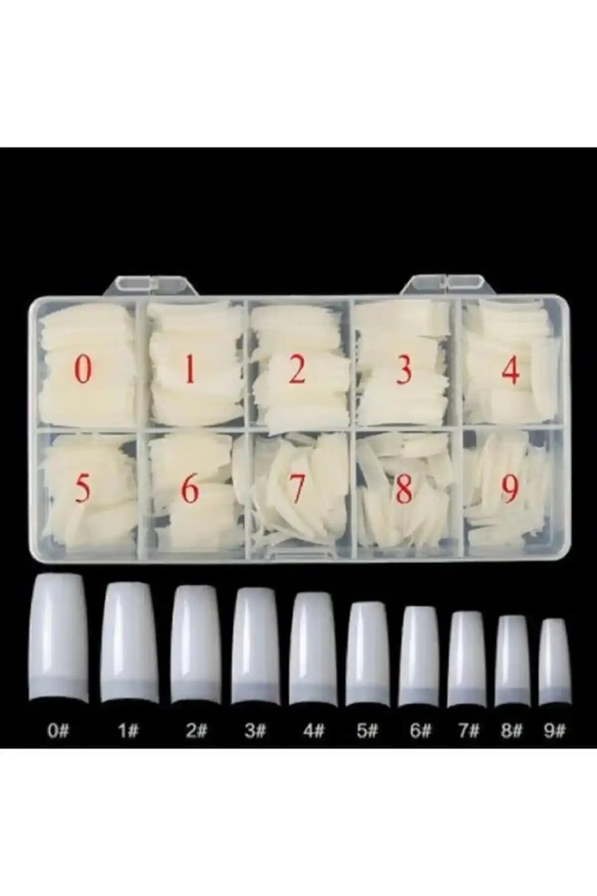 Nail Master 500 Lü Beyaz Yarım Ay Protez Tırnak Seti - Dayanıklı ve Esnek