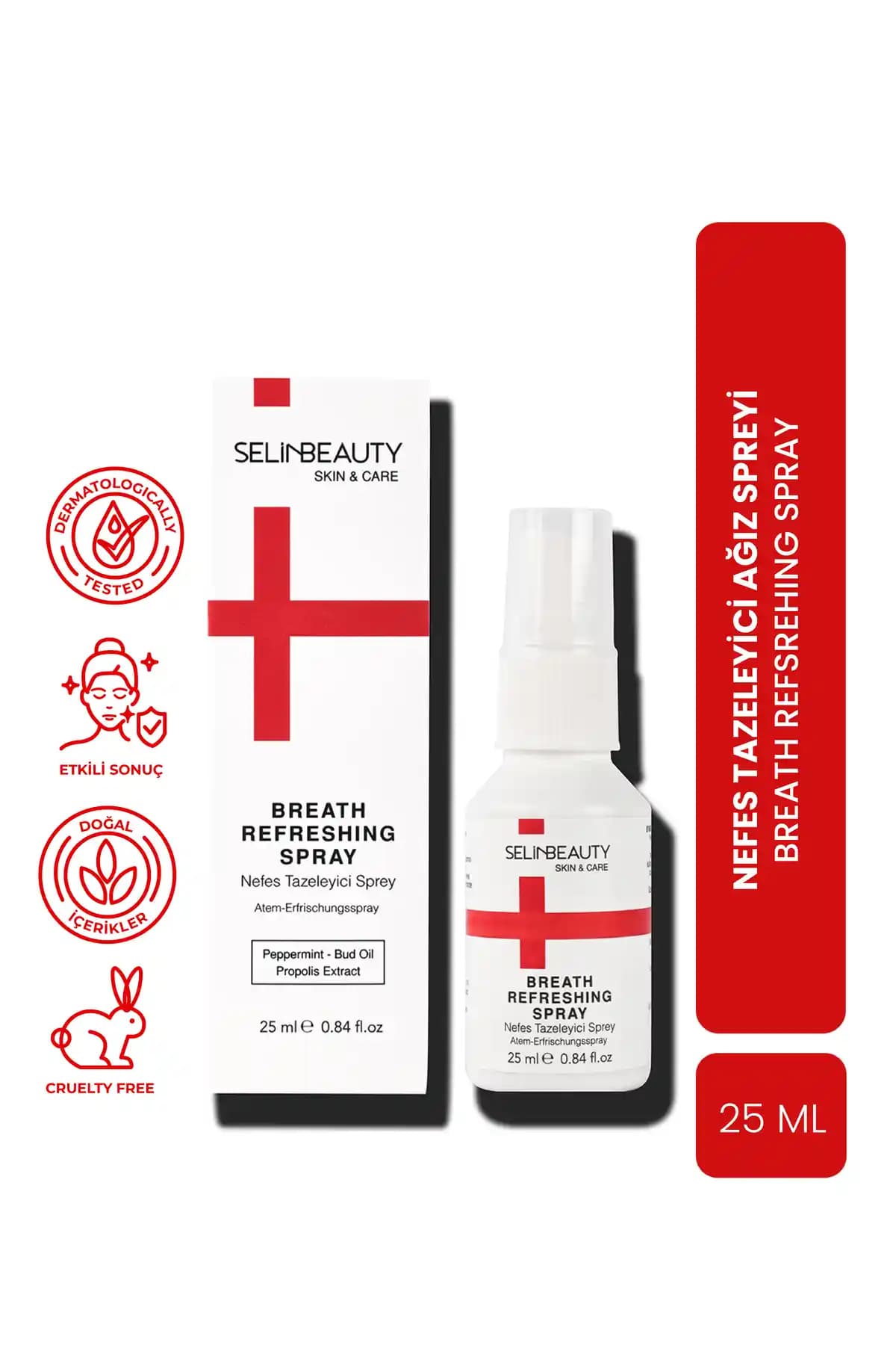 SELİNBEAUTY Skin&Care Nefes Tazeleyici Ağız Kokusu Önleyici Sprey - Doğal ve Etkili Çözüm