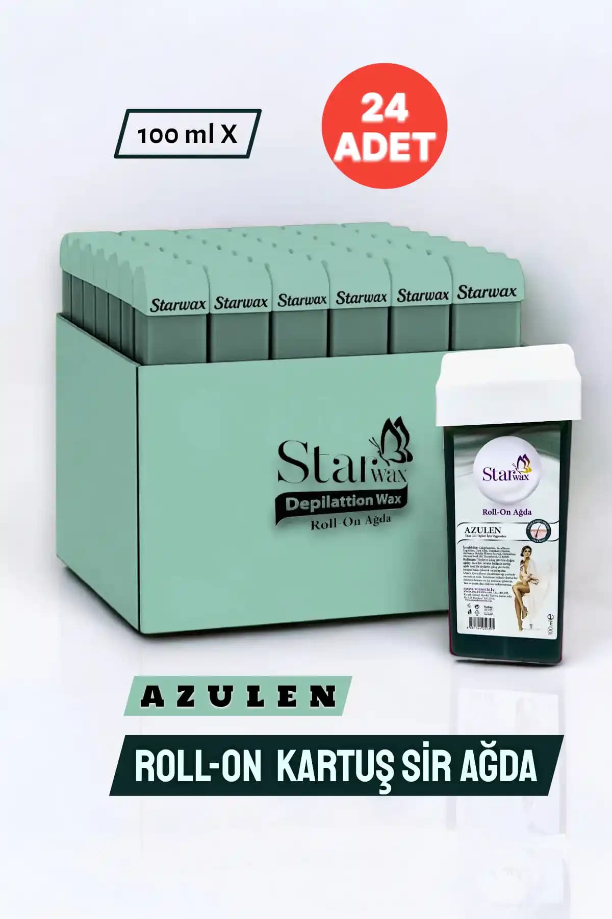 Starwax Roll On Kartuş Sir Ağda Azulen: Hassas Ciltler İçin Organik Epilasyon Çözümü