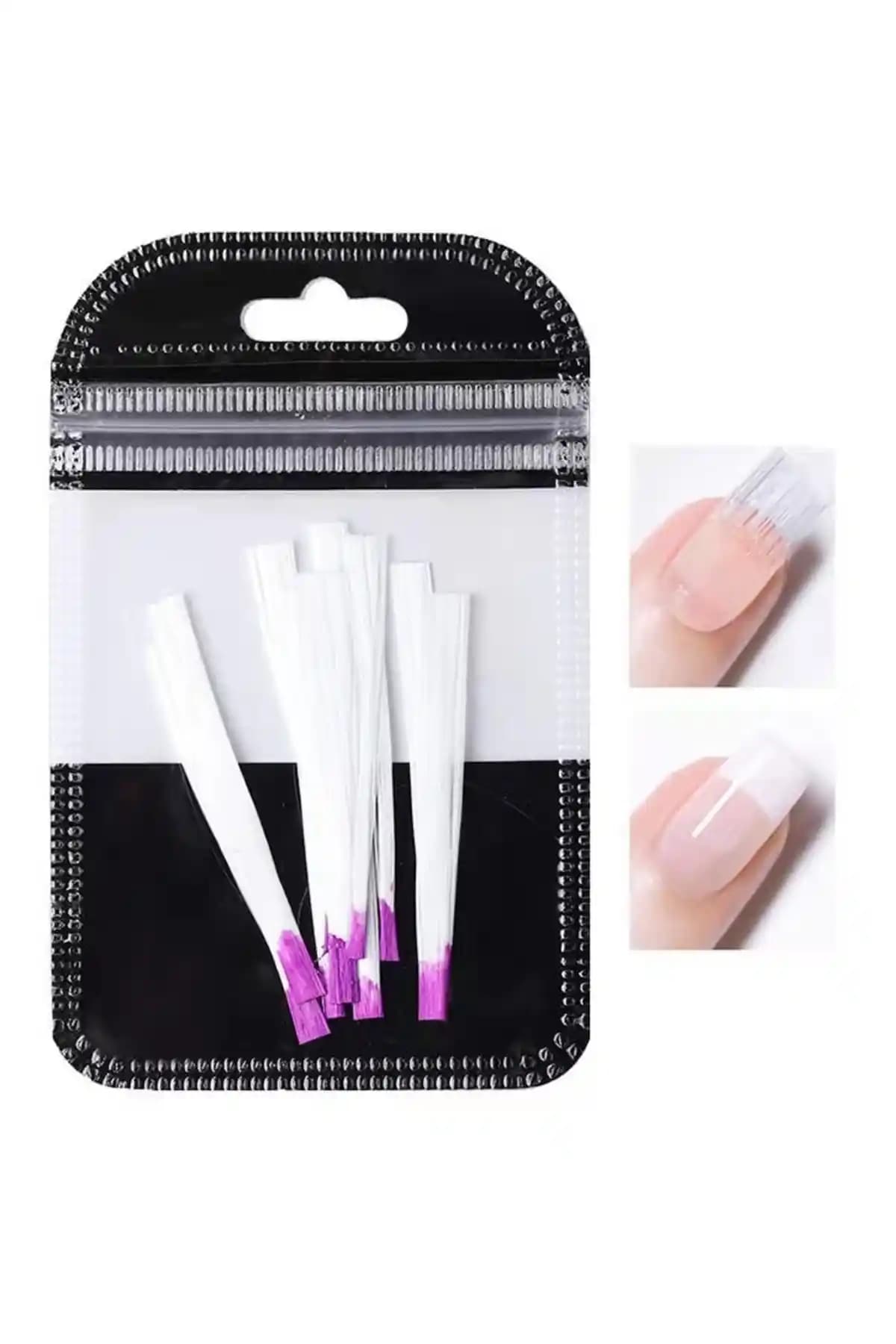 Venalisa 10 Adet Beyaz Fiber Protez Tırnak Fiberglass ile Dayanıklı ve Estetik Bakım