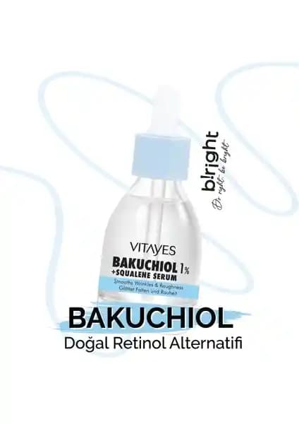 Vitayes Bakuchiol %1 Squalene Serum: Doğal Retinol Alternatifi ile Cilt Onarımı ve Nemlendirme
