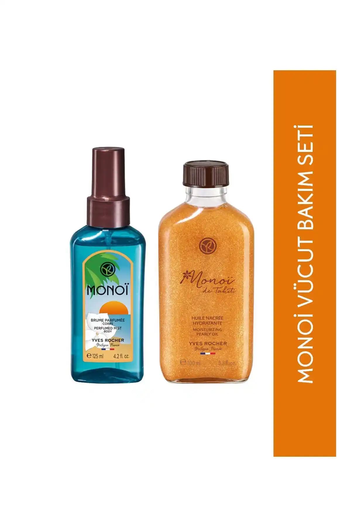 Yves Rocher Monoi Işıltılı Vücut Spreyi ve Saç Yağı Seti ile Doğal Bakım