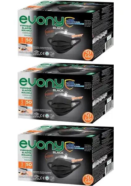 EVONY Siyah Elastik Kulaklı ve Melantis Medikal Telli Maske Karşılaştırması