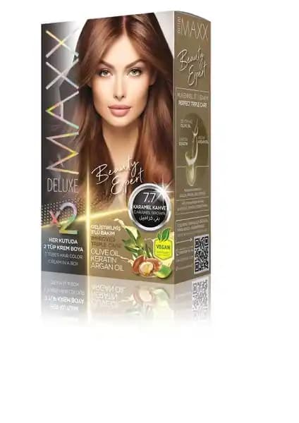 Saç Boyası Karşılaştırması: Maxx Deluxe 7.7 Karamel Kahve ve Sea Color 8.3 Bal Köpüğü