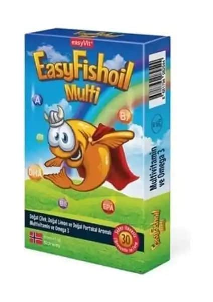EasyFishoil Multi 30 Çiğnenebilir Jel Tablet: Çocuklar İçin Optimal Omega 3 Desteği