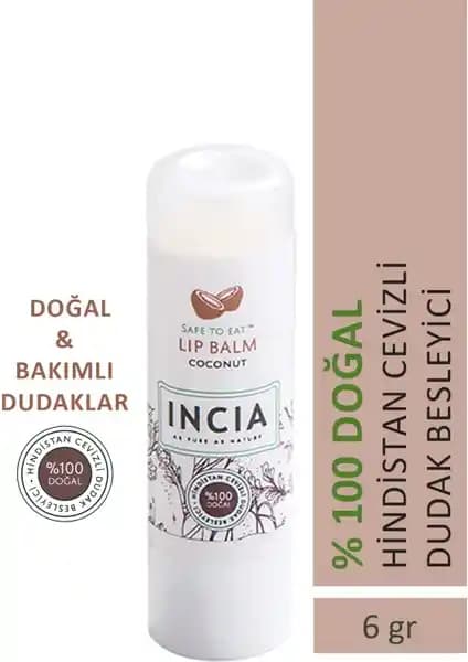 INCIA %100 Doğal Dudak Besleyici: Nemlendiren ve Besleyici Dudak Kremi