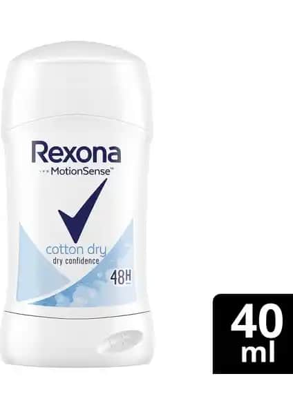 Rexona Cotton Dry Kadın Stick Deodorant ile 48 Saat Ferah Kalın