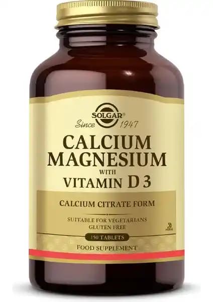 Solgar Kalsiyum Magnezyum Vitamin D3: Kemik Sağlığınıza Destek Olacak Takviye