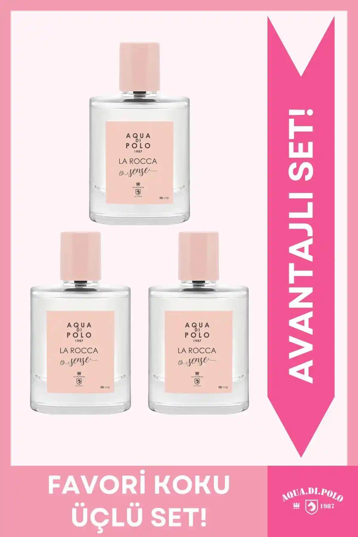 Aqua Di Polo 1987 La Rocca Sense EDP Kadın Parfüm Seti Zarif ve Kalıcı Koku Deneyimi