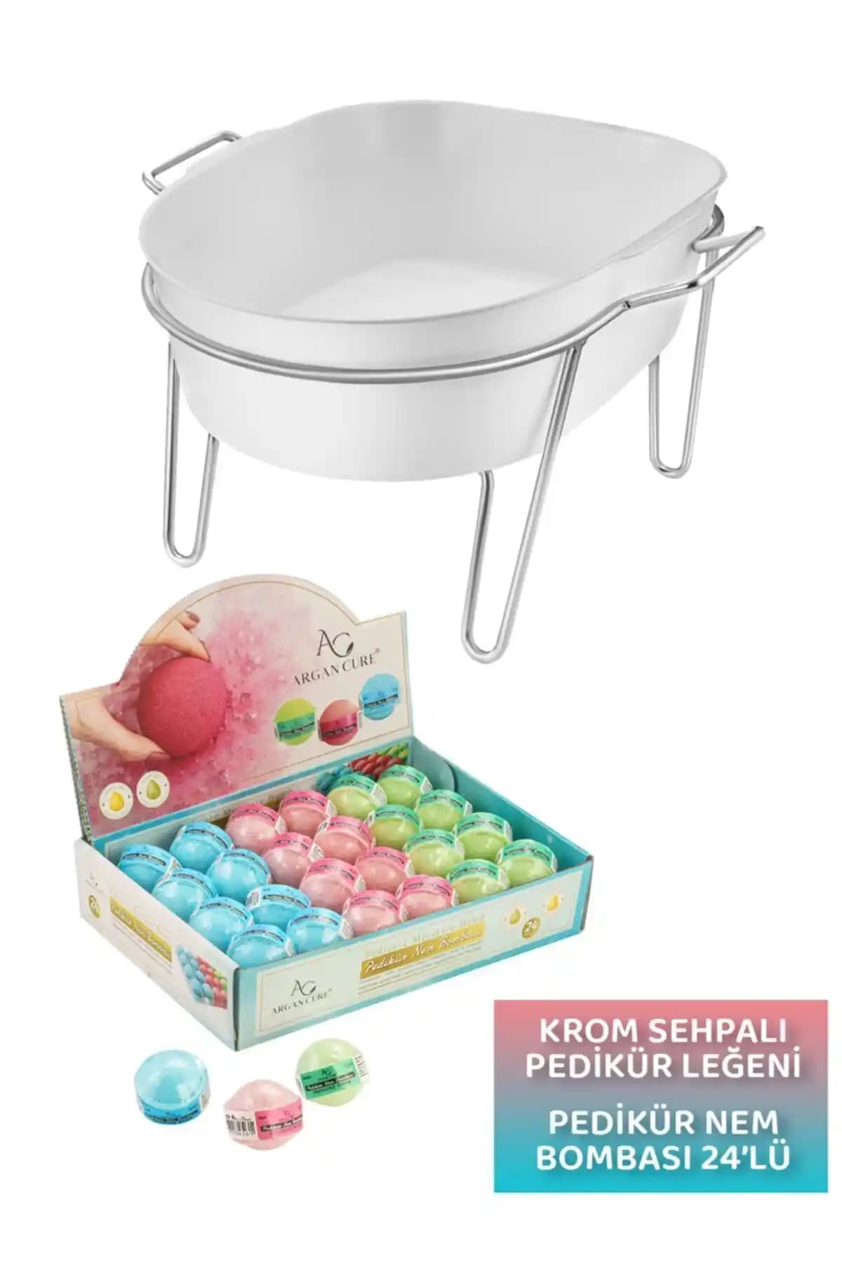 Argan Cure Krom Sehpalı Pedikür Leğeni ve Nem Bombası Seti Detaylı İnceleme