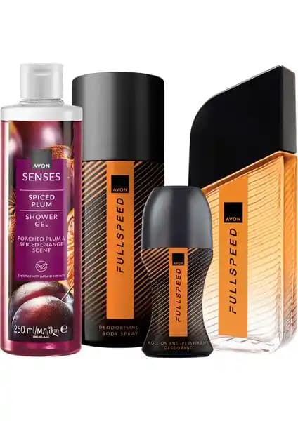 Avon Full Speed Erkek Parfüm ve Deodorant Seti: Ferah ve Enerjik Günlük Bakım Çözümü
