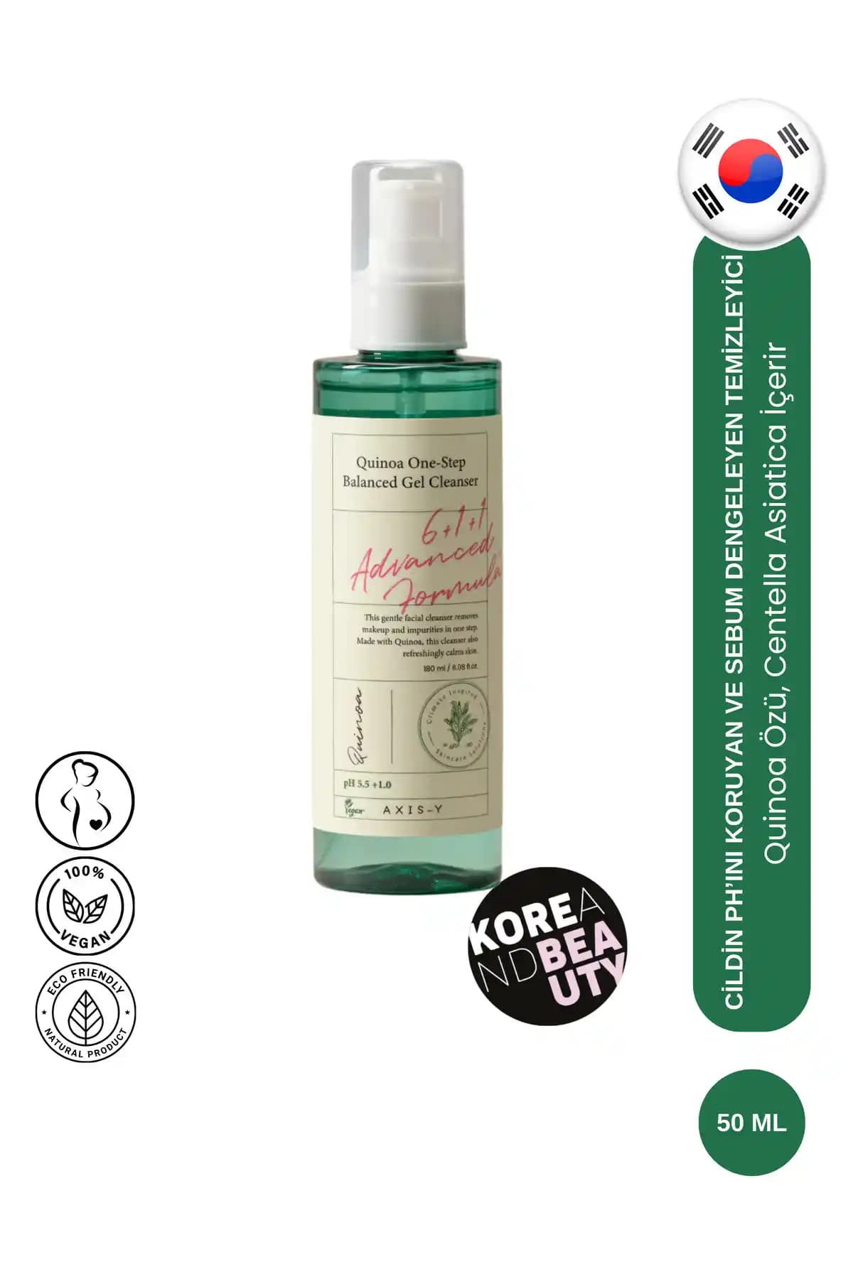 AXIS-Y Quinoa One-step Balanced Gel Cleanser: Hassas ve Karma Ciltler İçin Temizleyici