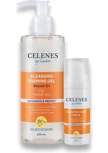 Celenes By Sweden Sea Buckthorn Yüz Temizleme ve Bakım Seti Yağlı ve Karma Ciltler İçin