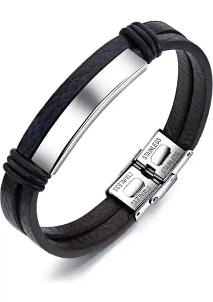 Chavin Gri Çelik ve Deri Çelik Erkek Bileklik ile Trend Collection Kalın Model Karşılaştırması