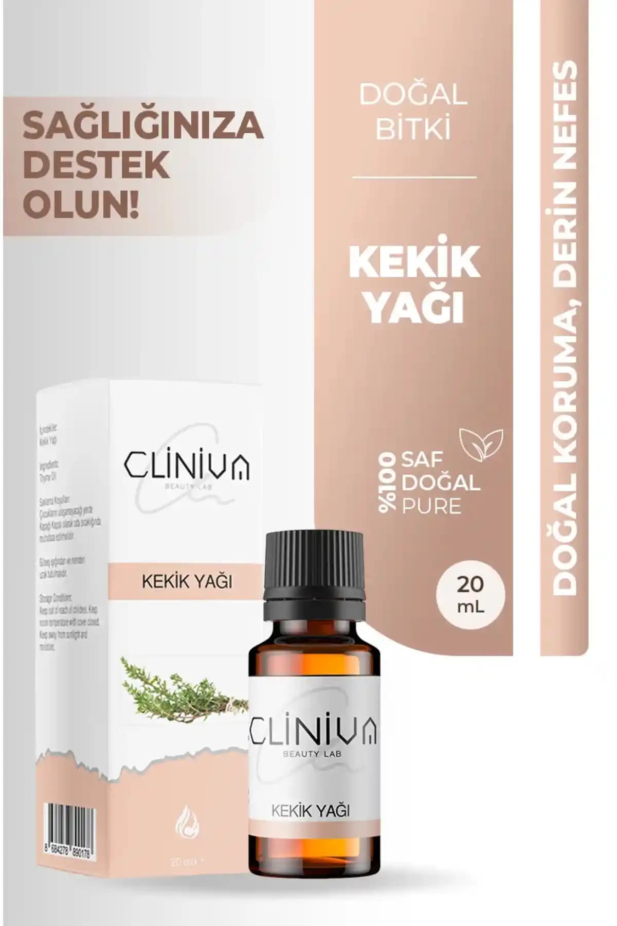 Cliniva Kekik Yağı %100 Doğal Uçucu Yağ Sağlık ve Güzellik İçin Güvenilir Çözüm