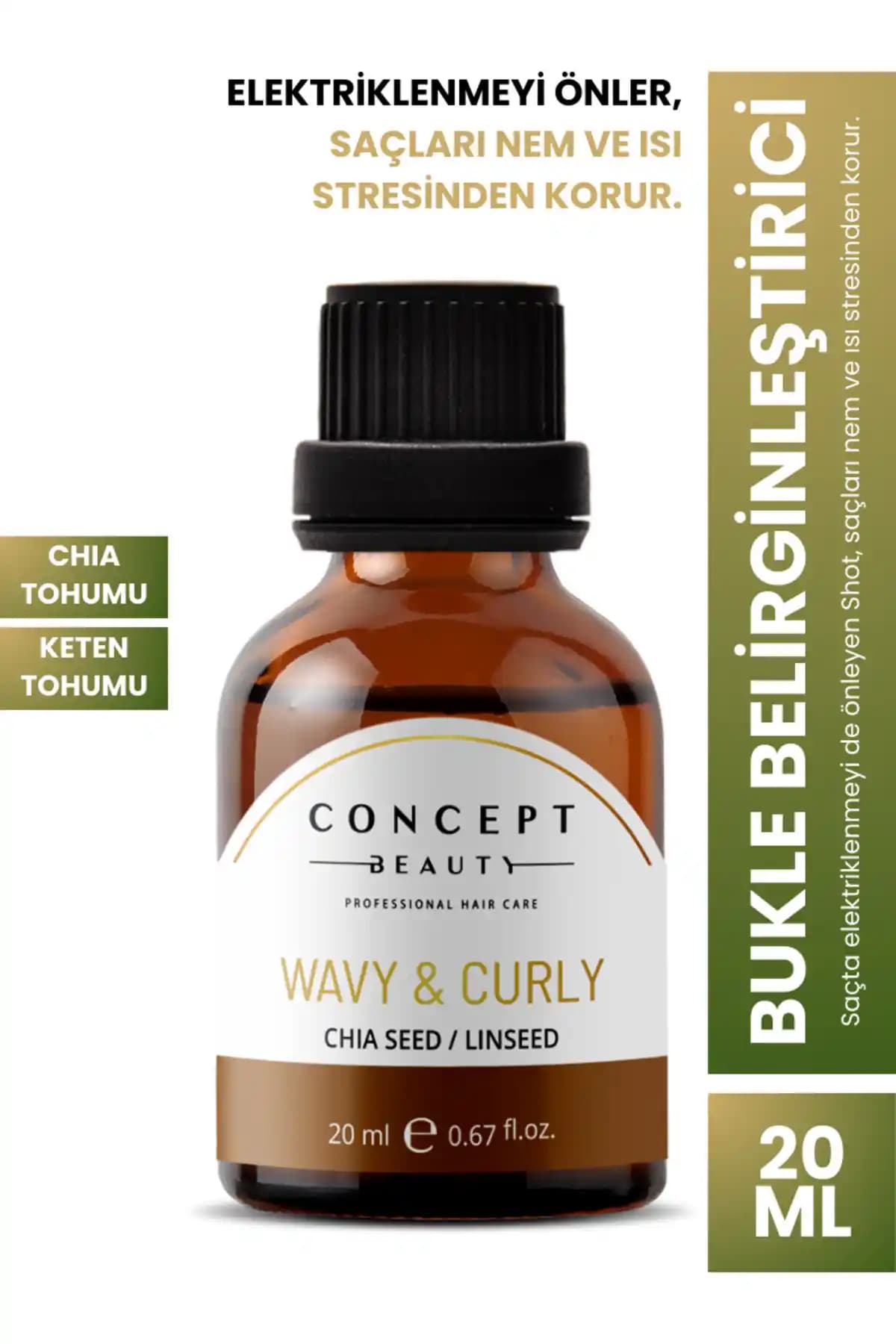 Concept Beauty Bukle Belirginleştirici Dermo Shot ile Dalgalı ve Kıvırcık Saçlara Doğal Hacim ve Belirginlik