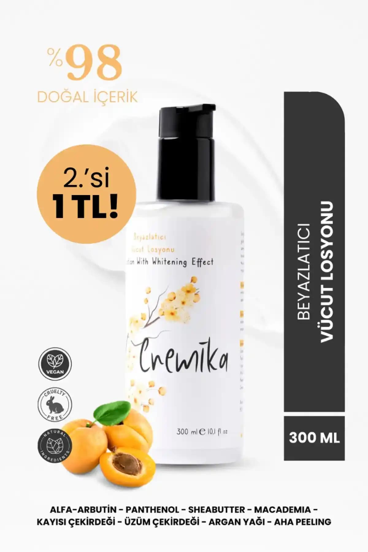 Cremika Kozmetik Beyazlatıcı Vücut Losyonu: Doğal İçeriklerle Cilt Parlaklığını Artıran Çözüm