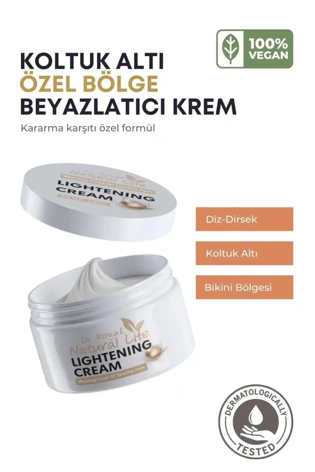 Dr.Royal Natural Life Ay<dı>nlatıcı Krem: Bölgesel Kararma ve Lekeleri Hafifletici Çözüm