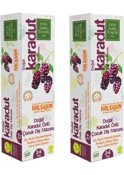 Eyüp Sabri Tuncer Doğal Karadut Özlü Çocuk Diş Macunu Güvenli ve Hassas Dişler İçin Uygun