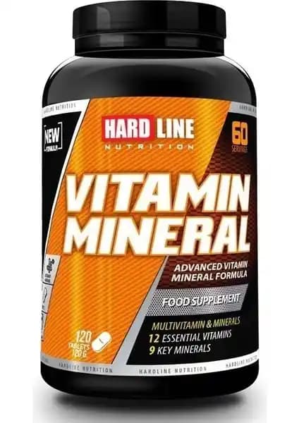 Hardline Nutrition Vitamin Mineral 120 Kapsül Sağlıklı Yaşam Destekleyici Takviye
