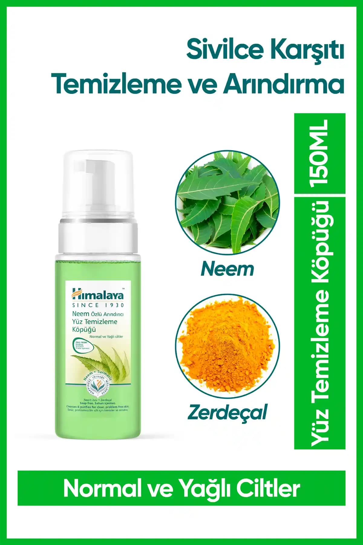 Himalaya Arınrıcı Yüz Temizleme Köpüğü Doğal ve Hassas Ciltler İçin Uygun Temizlik Ürünü