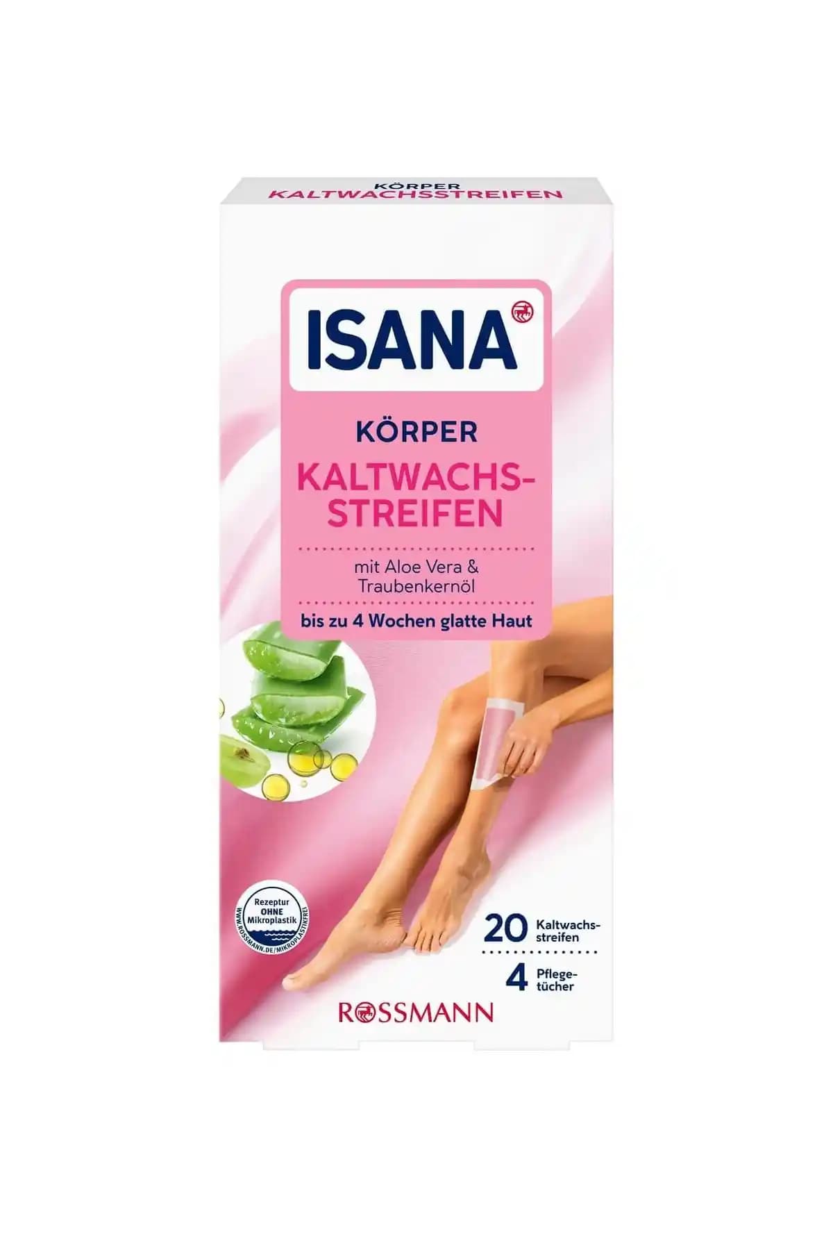 ISANA Soğuk Ağda Bantları Aloe Vera ve Üzüm Çekirdeği Yağı ile Hassas Ciltler İçin Güvenli Epilasyon