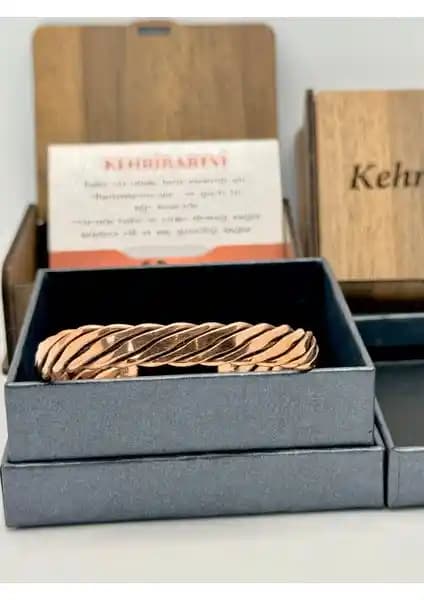 Kehribarevi Ereğli Ezme Model Saf Bakır Bileklik: Estetik ve Enerji Dolu Takı Seçeneği