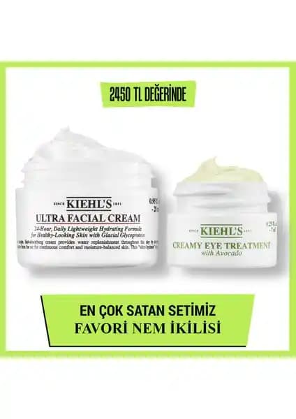 Kiehl's Ultra Facial ve Avokadolu Göz Kremi Seti: Günlük Cilt Bakımında Etkili Çözüm