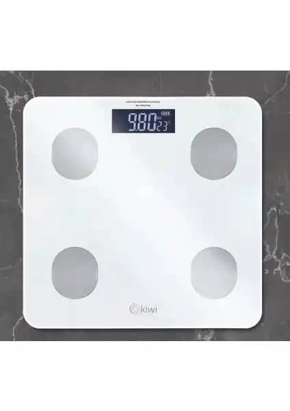Kiwi Akıllı Banyo Baskülü ile Sağlık Takibi ve Gelişmiş Vücut Analizi Özellikleri