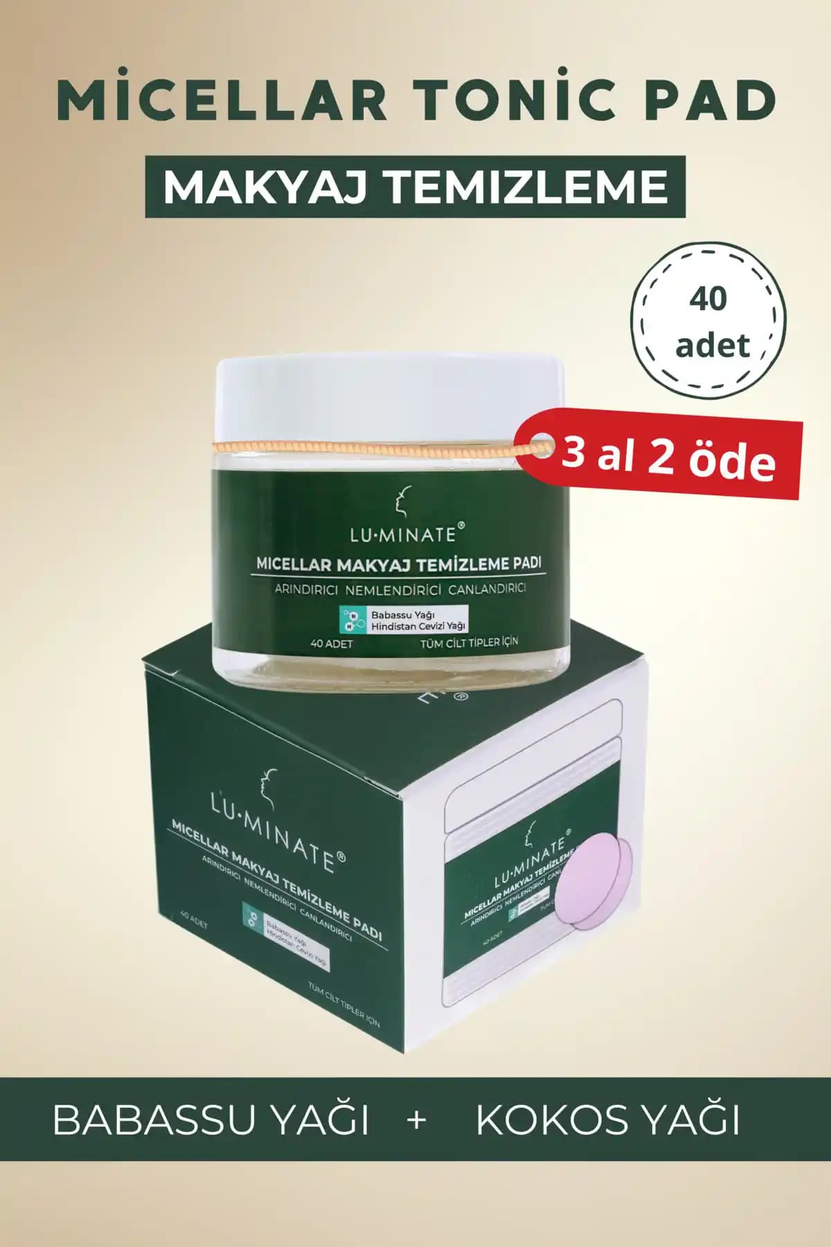 Luminate Micellar Makyaj Temizleme Pedi: Hassas Ciltler İçin Pratik ve Etkili Temizlik Çözümü