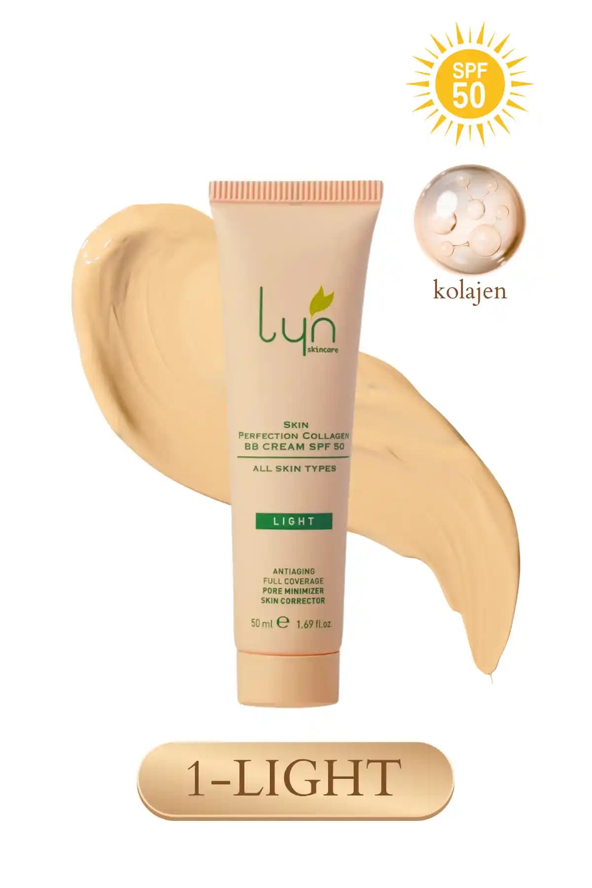 Lyn Skincare Kolajen İçerikli BB Krem SPF 50 ile Cilt Koruma ve Doğal Görünüm Sağlama