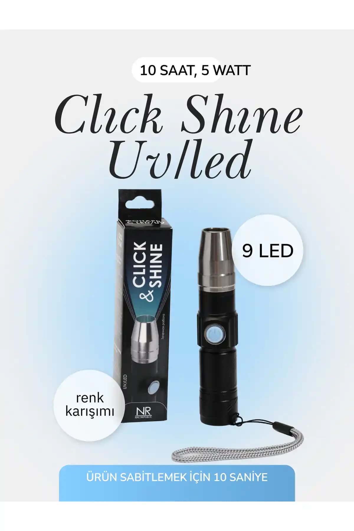 Nail Republic Click Shine L-10 UV/LED Tırnak Kurutucu Profesyonel ve Taşınabilir Kullanım İçin