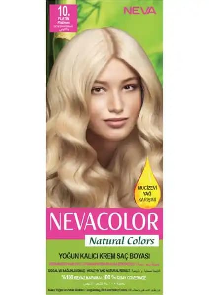 Nevacolor Natural Colors 10 Platin Kalıcı ve Canlı Saç Renkleri İçin Yenilikçi Çözüm
