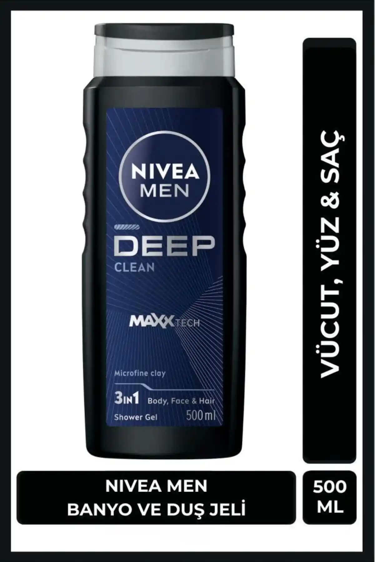 NIVEA MEN Erkek Deep Dimension Banyo ve Duş Jeli: Çok Yönlü ve Etkili Erkek Bakım Ürünü