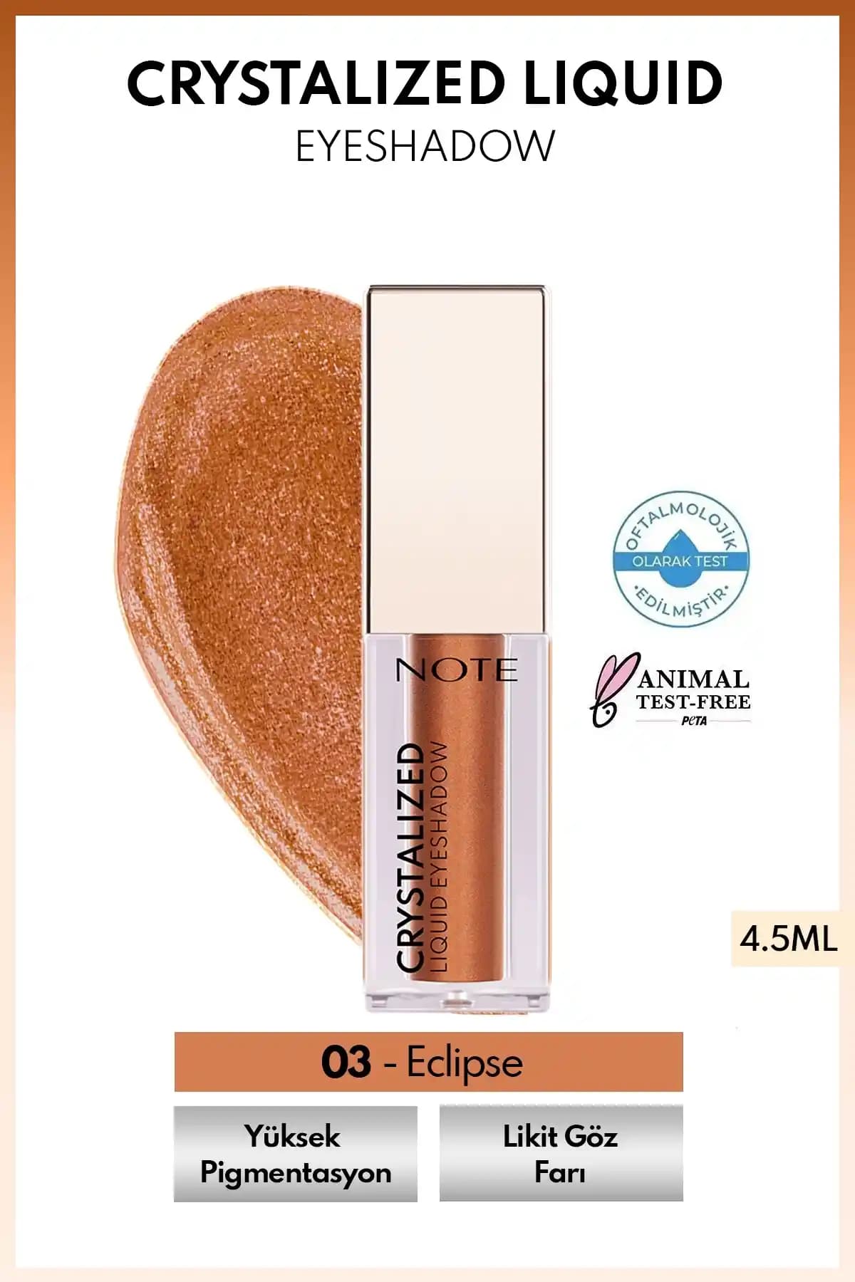 Note Cosmetics Crystalized Liquid Eyeshadow Likit Metalik Göz Farı 03 Eclipse İnceleme ve Detaylı Analiz