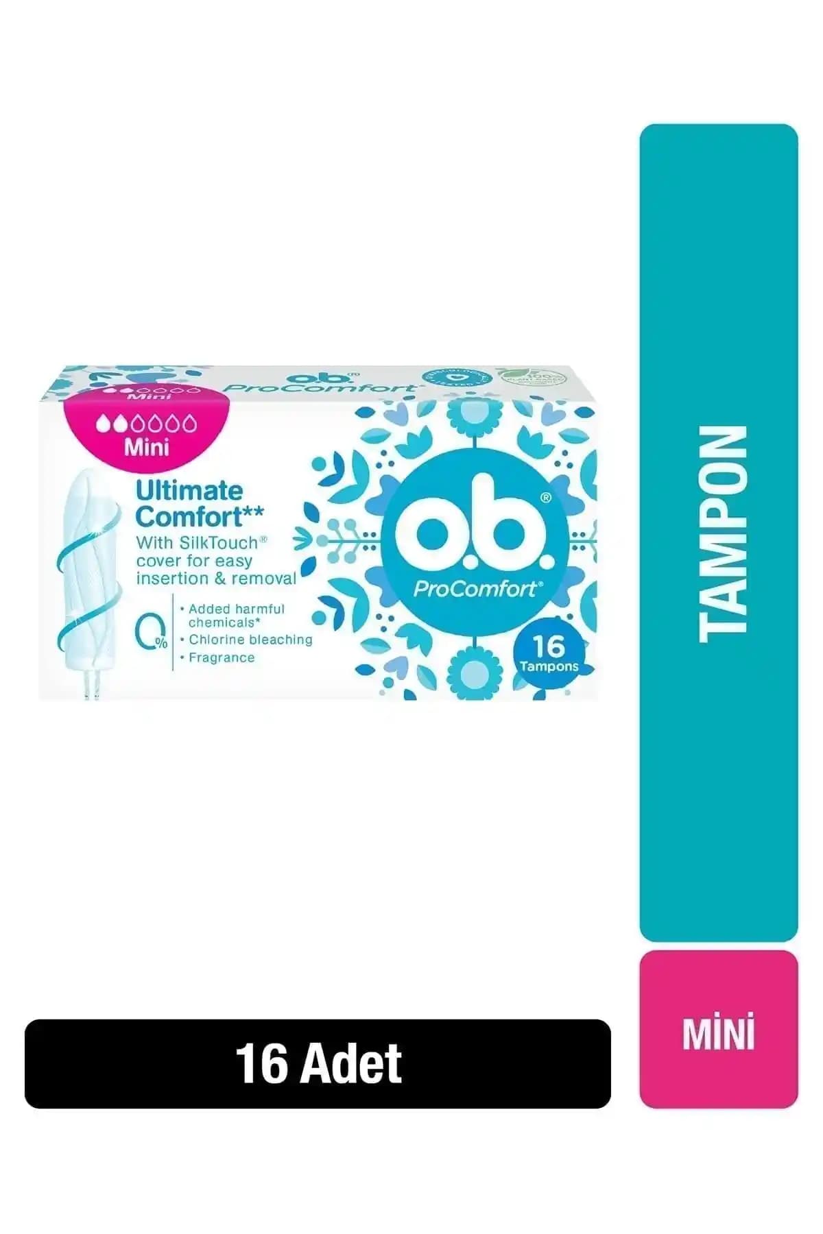 O.B. OB TAMPON PRO COMFOT MİNİ 16LI Günlük ve Hafif Akıntılar İçin Güvenilir Tampon