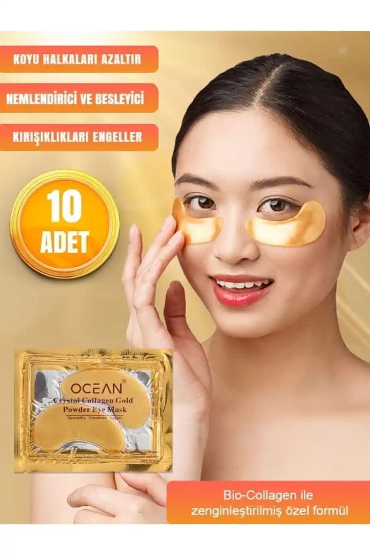 Ocean Altın Maske Göz Altı İçin Bio-Collagen İçeriğiyle Yaşlanma Karşıtı Çözüm