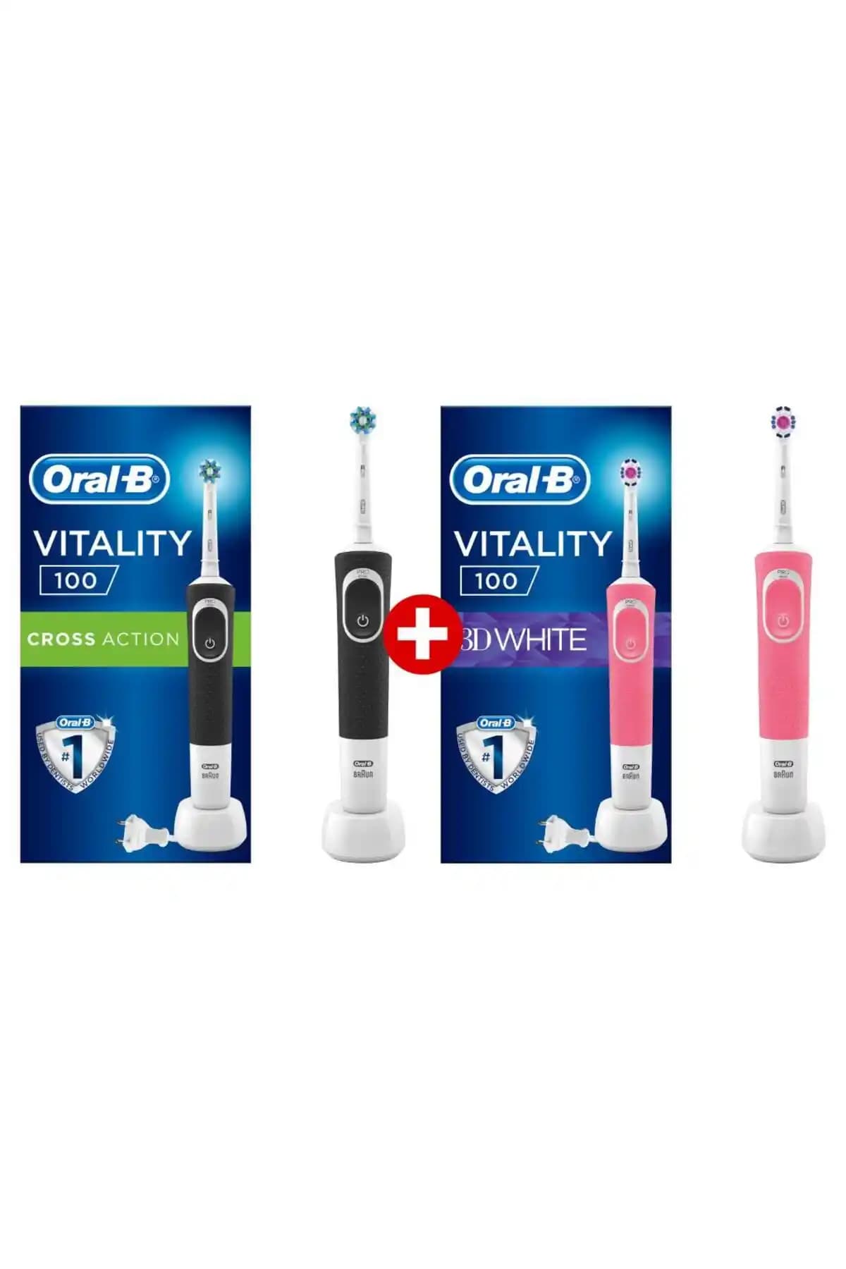 Oral-B D100 Siyah Pembe 3D White Şarjlı Diş Fırçası: Yüksek Performanslı Temizlik ve Beyazlatma