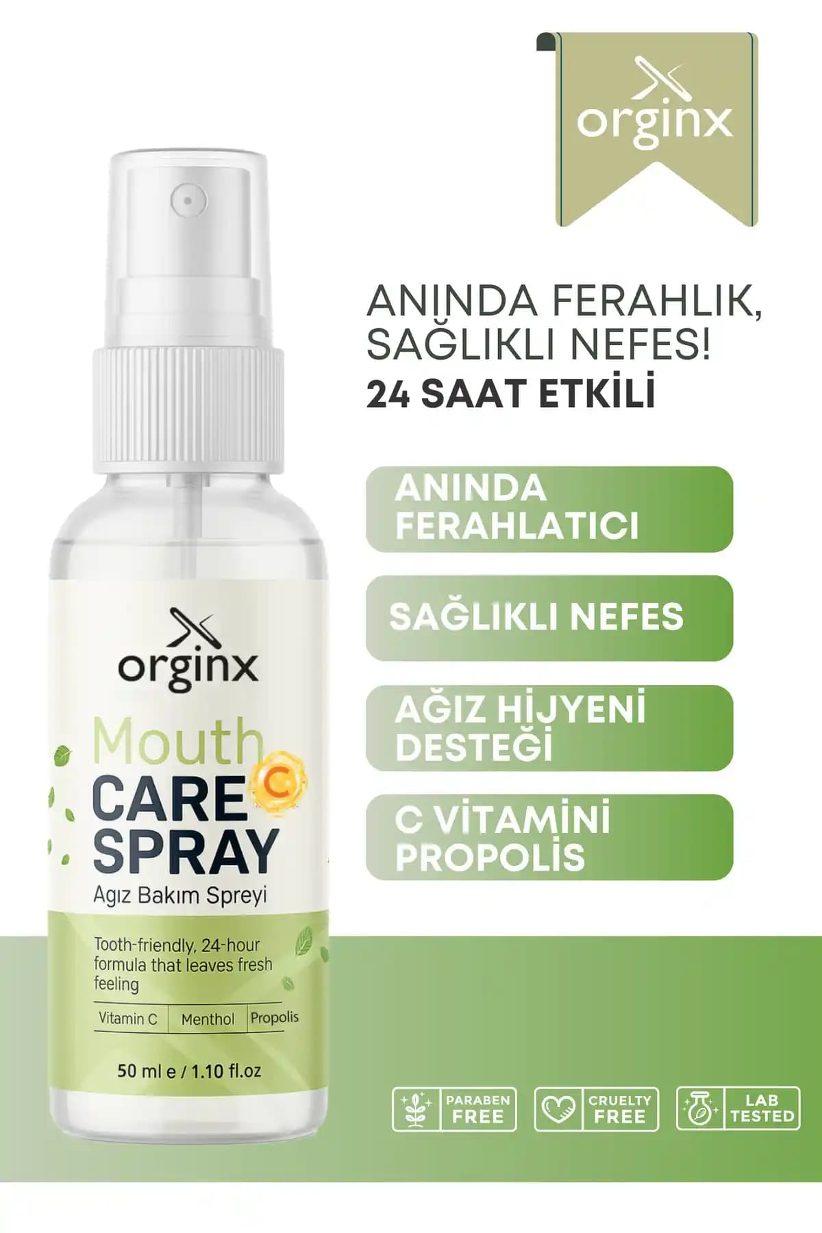 Orginx Vitamin C ve Propolis Ağız Spreyi: Doğal ve Ferahlatıcı Ağız Bakım Ürünü