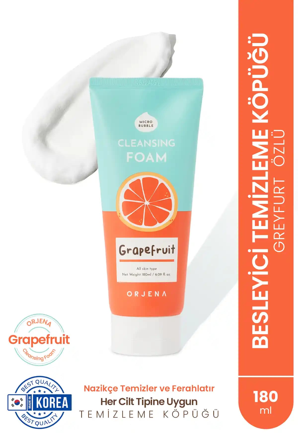 Orjena Greyfurt Özlü Leke Karşıtı Temizleme Köpüğü: Doğal ve Derinlemesine Temizlik Sağlar